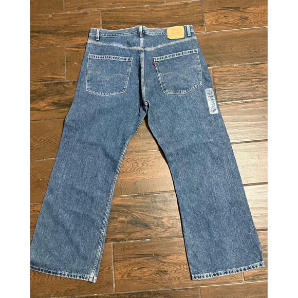 Vintage Levi Strauss 557 Relaxed Boot Fit Y2K 01' Mens Jeans Medium Wash 40x30 - Picture 2 of 9